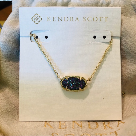 Kendra Scott Jewelry - Kendra Scott Rainbow Druzy & Gold Necklace NIB